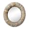 35" Gray Temper Border Coastal Style Round Wall Mirror